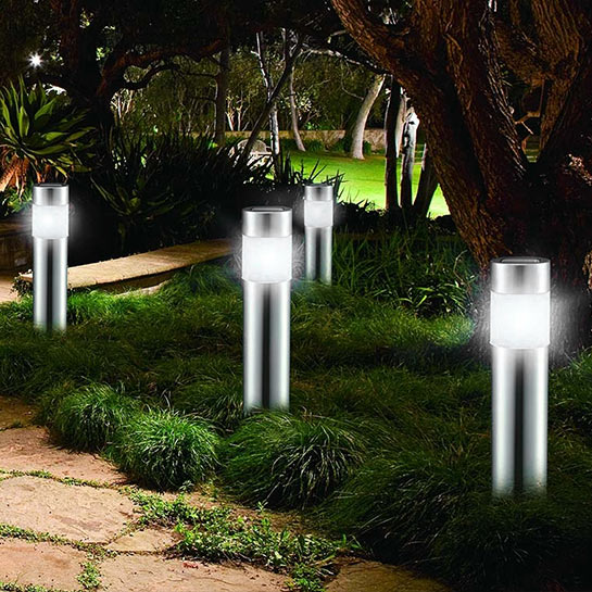LED Lovers - 4 pezzi - Set di luci solari da giardino a LED San ​​Diego