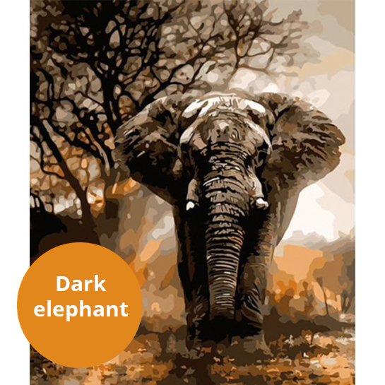 specificeren koolhydraat ruw Dark elephant - schilderen op nummers - Webshop-outlet.nl | Aanbiedingen  tegen OUTLET prijzen!