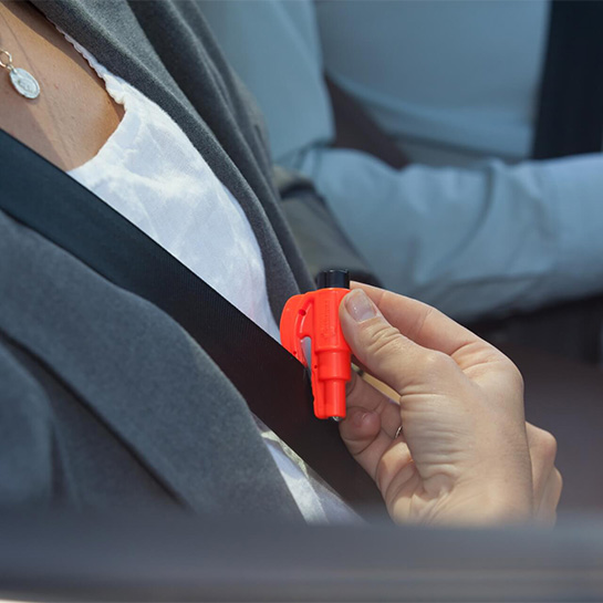 resqme The Original Emergency Keychain Car Escape Tool, 2-in-1 Seatbelt  Cutter a