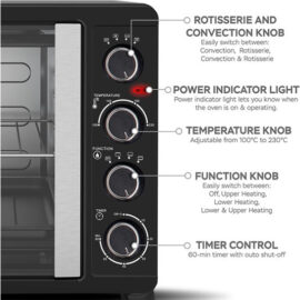 Turbotronic Feo45 Elektrische Oven 45 Liter Zwart Informatie