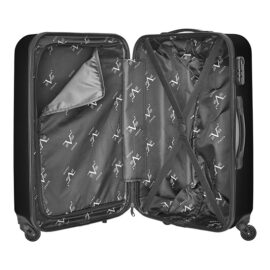 3 Delige Kofferset Milano M, L & Xl + Cosmetic Case Harde Cover 4 Rollers Combinatie Slot Zwart 5