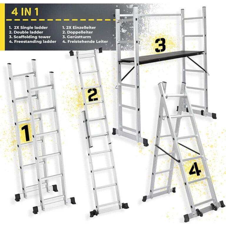 Steiger Ladder Werkhoogte Max 300 Cm Max Belasting 150 Kg Aluminium Webshop Outlet Nl