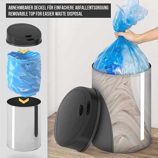 Mülleimer mit Sensor – Mülleimer – Automatischer Bewegungssensor – Hygiene