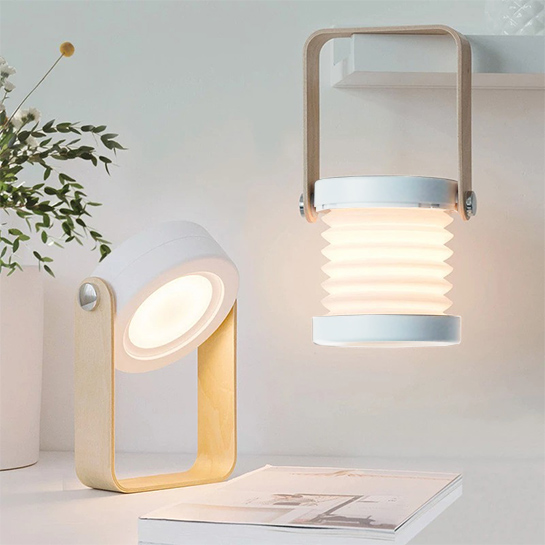 Lampe de bureau sans fil LED, rotative et pliable