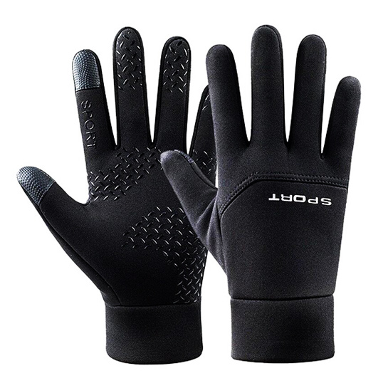 Attrezzo - Sport winter handschoenen Touchscreen - Zwart - - Webshop-outlet.nl | Aanbiedingen tegen OUTLET prijzen!