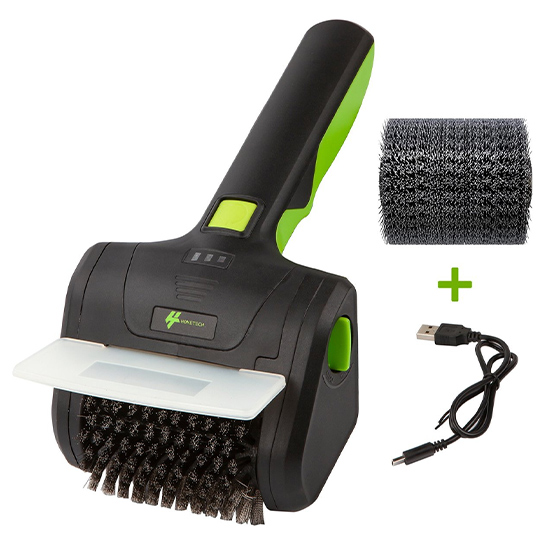 HomeTech - Cepillo eléctrico para barbacoa de acero - Cepillo de limpieza  inalámbrico - HT024 