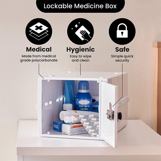 Boîte Verrouillable pour les Médicaments, Matériau de Qualité