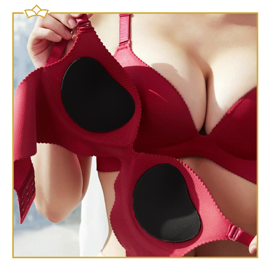 ATTREZZO® - Push up pads for bra or bikini - black or beige - bra
