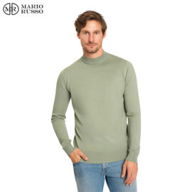 Mario Russo Turtle Neck Agave Green1