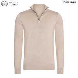 Mario Russo Zip Pullover Plaza Taupe