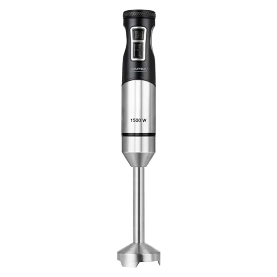 MPM - Stainless Steel Hand Blender - Mixer with Speed ​​Control and Turbo  Function - 1500W - Black 
