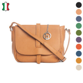 Lia Biassoni Mella Leren Crossbody Tas