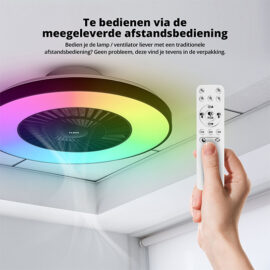 Flinq Plafondventilator Met Led6