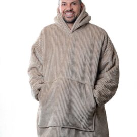 Corduroy Rib Hoody Short - Taupe