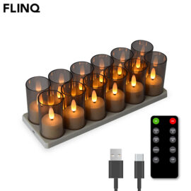 Flinq Rechargeable Tea Lights 12 Pack