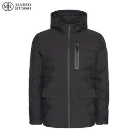 Mario Russo Padded Woven Jacket Black