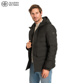 Mario Russo Padded Woven Jacket Black2