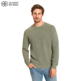 Mario Russo Rib Sweater Agave1