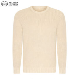 Mario Russo Rib Sweater Ecru