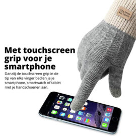 Mario Russo Touchgrip Handschoenen Grijs1