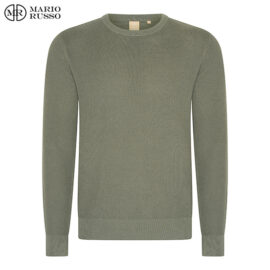 Mario Russo Waffle Pullover Agave