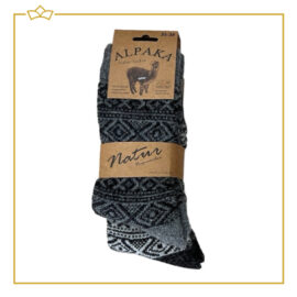 Pack Alpaca Socks Nordic Style Black Grey1