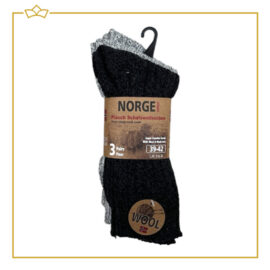 Pack Norweger Plush Wool Socks Black Grey1