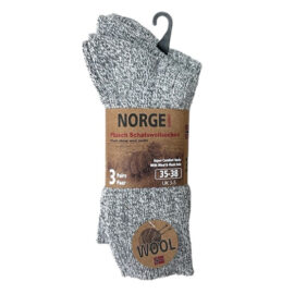 Pack Norweger Plush Wool Socks Grey