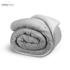 Sleepmed 2 Zijdige Luxe Sherpa Deken Grijs1