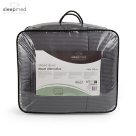 Sleepmed Comfortabel Dekbed Gestreept Antraciet