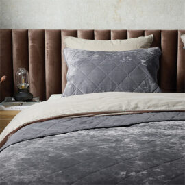 Sleepmed Luxe Bedsprei Velvet Grijs2